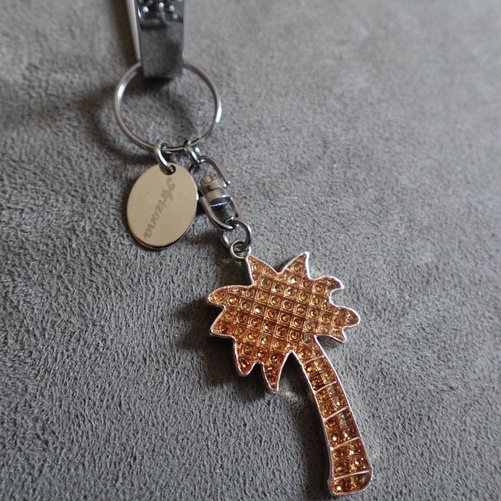 Arizona Keychain Rhinestone Palm Tree Sparkle Novelty Destination Travel